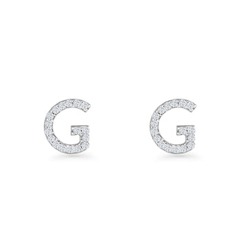 Initial G Stud Earring